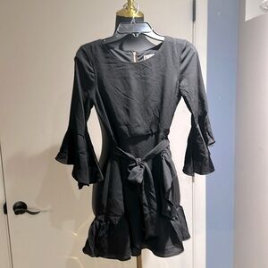 GB girls tie ruffle black dress size 8